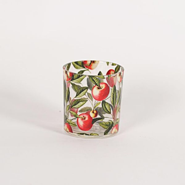 Glas appel motief - 8cm