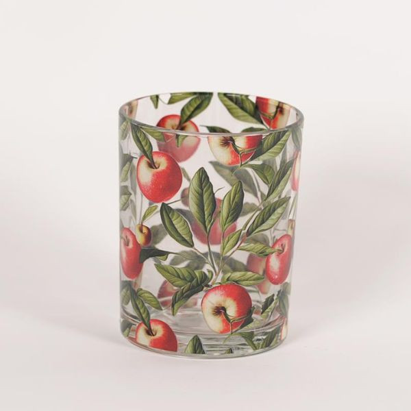 Glas appel motief - 12,5cm