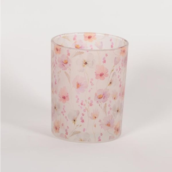 Glas klaproos motief - 12,5cm