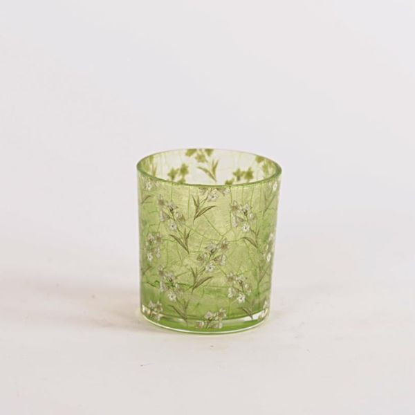 Glas groene wei motief - 8cm