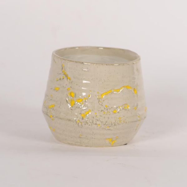 Bloempot met groeven - 13,5cm