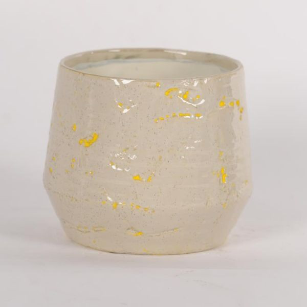 Bloempot met groeven - 16,5cm