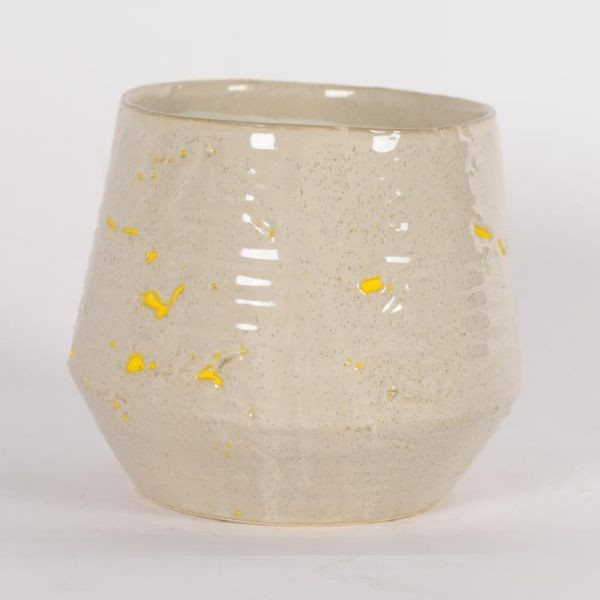 Bloempot met groeven - 19,5cm