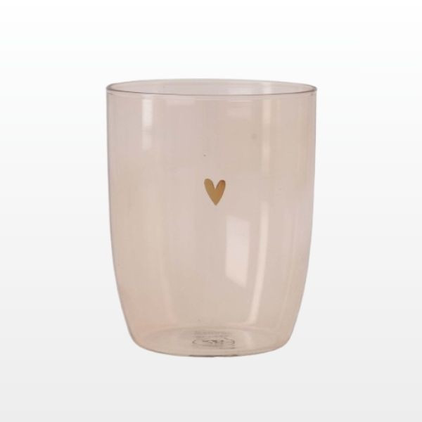 Drinkglas Hartje Roze