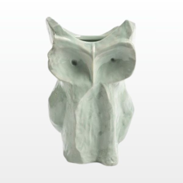 Owl Vase L - Light Blue