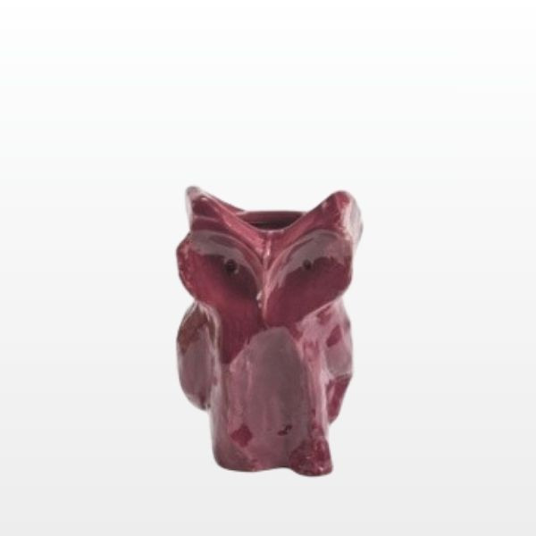 Owl Vase XS - Aubergine