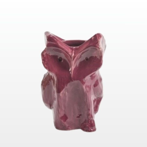 Owl Vase S - Aubergine