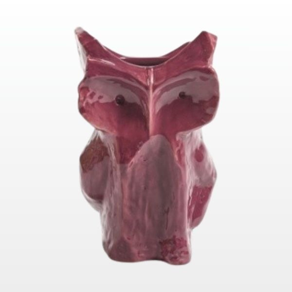 Owl Vase L - Aubergine