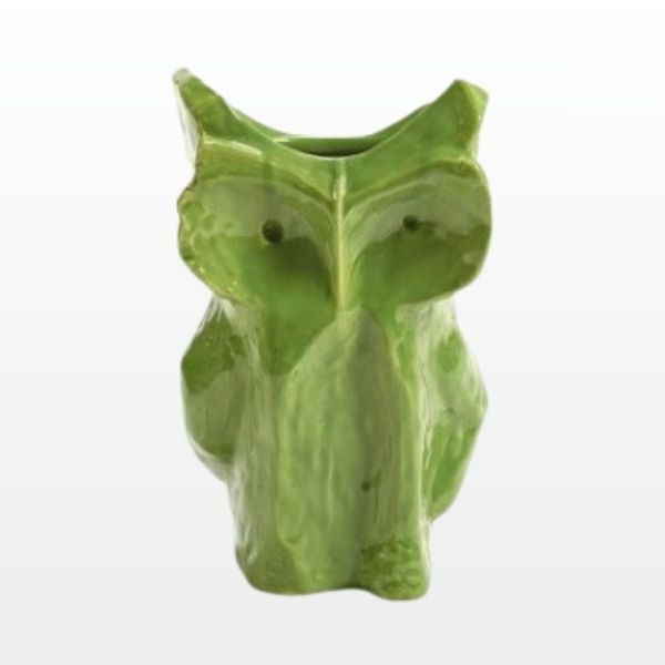 Owl Vase L - Green