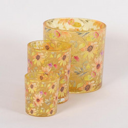 Glas zonnebloem motief - 15cm