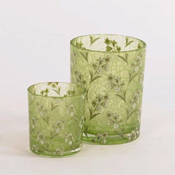 Glas groene wei motief - 8cm