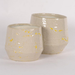 Bloempot met groeven - 16,5cm