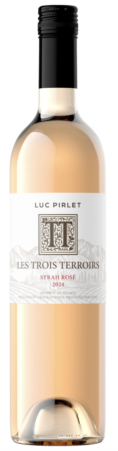 rose wijn Luc Pirlet 'Les Trois Terroirs 'Syrah