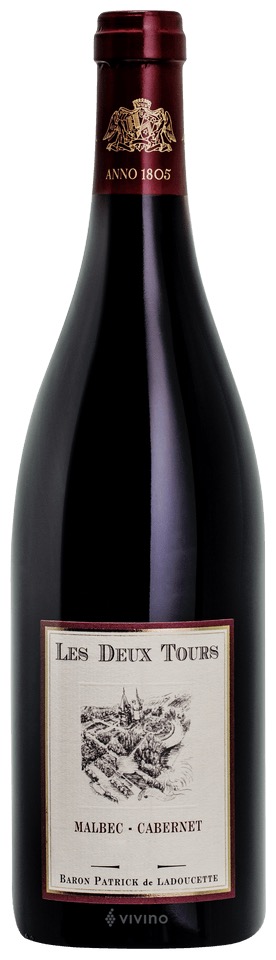 rode wijn Ladoucette 'Les Deux Tours Malbec & Cabernet Sauvignon