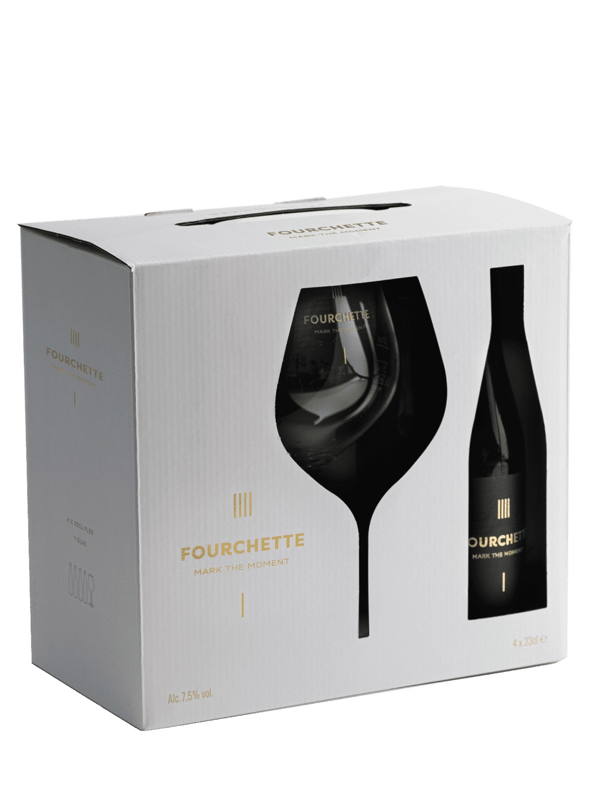 bier Fourchette Giftpack 4x33cl + GLAS
